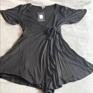 NWT Black Wrap Romper